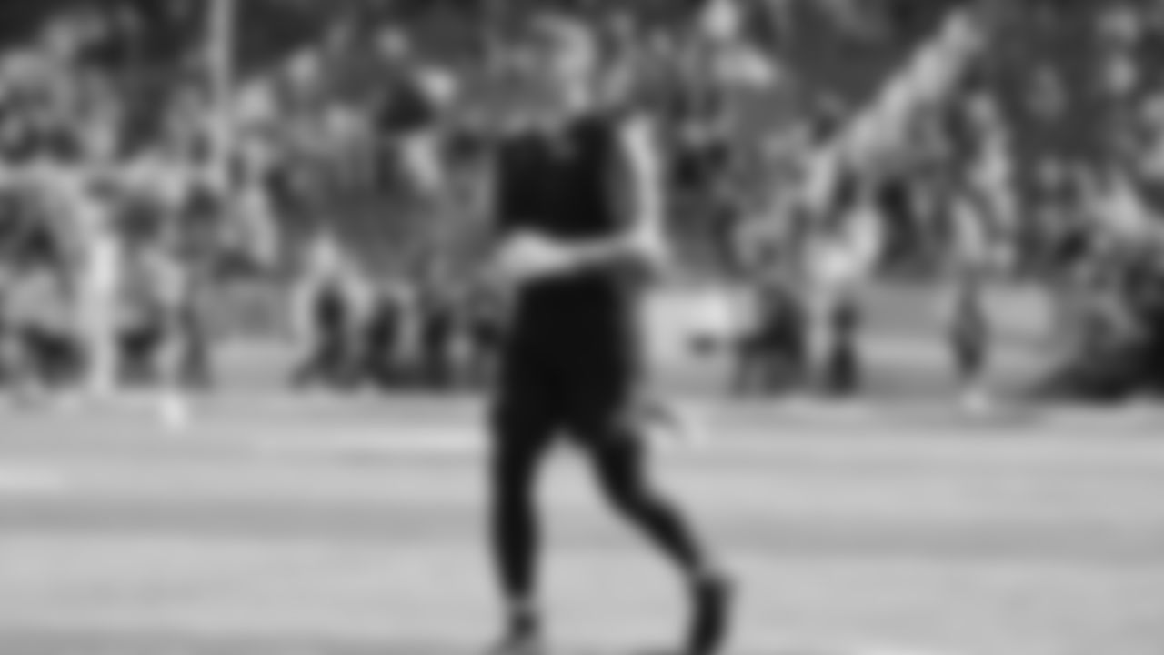 The Seahawks warm up ahead of Super Bowl LX vs. the Patriots at Levi's Stadium on Sunday, February 8, 2026.