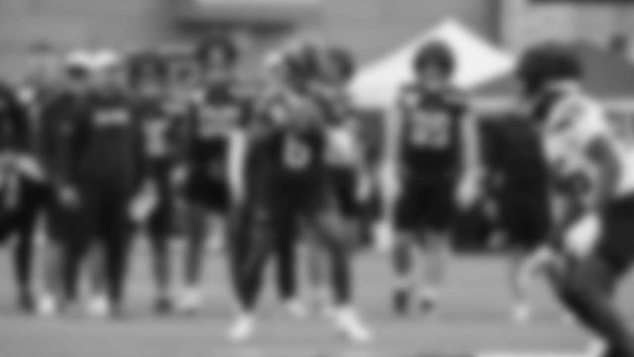 Seahawks quarterback Jalen Milroe (6) practiced on day three of training camp on July 25, 2025 at the Virginia Mason Athletic Center.