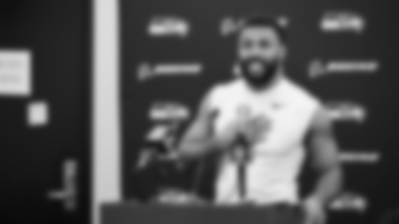 The Seahawks celebrated the 27-10 win vs. the Carolina Panthers at Bank of America Stadium.