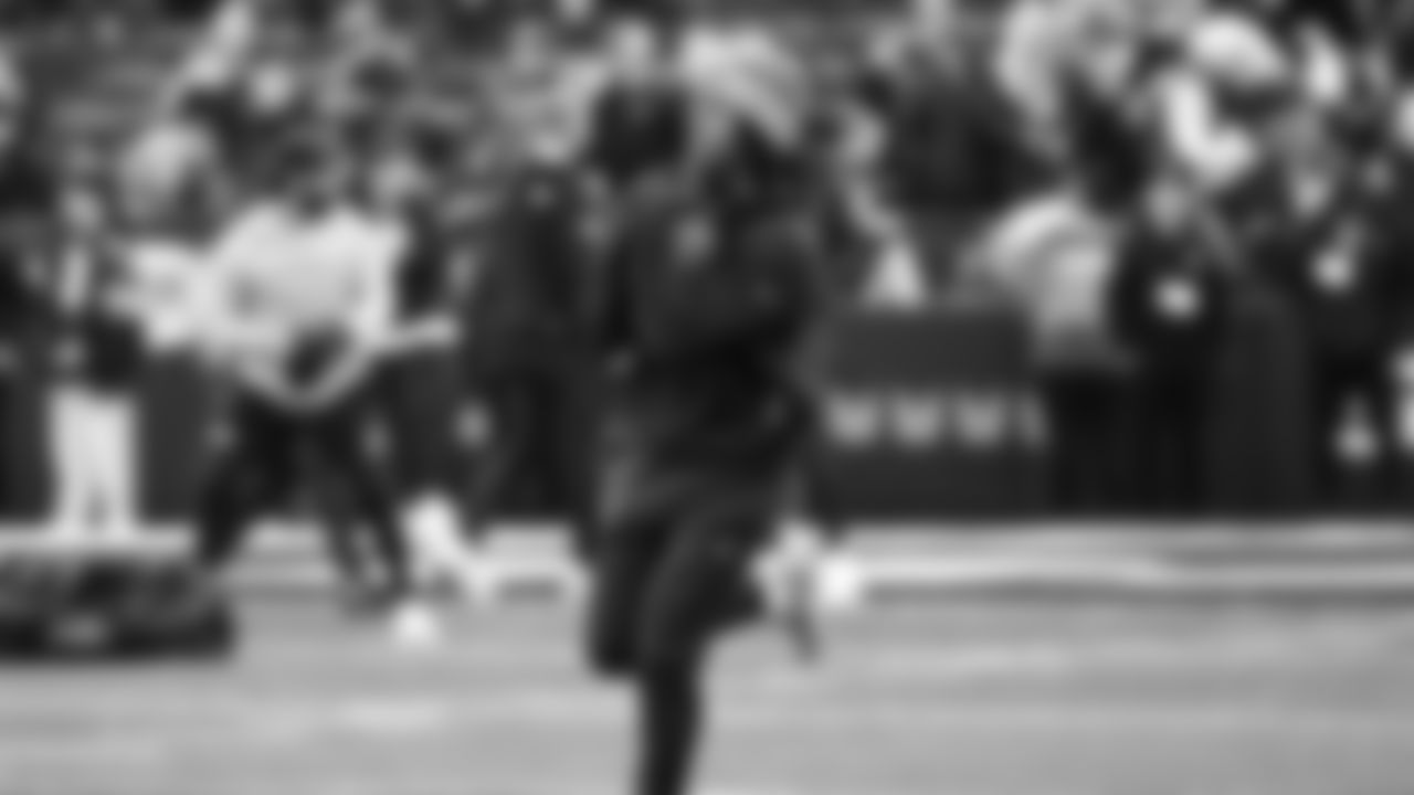 Seahawks wide receiver Rashid Shaheed (22) warms up at Lumen Field for the NFC Championship game vs. the Los Angeles Rams on Sunday, January 25, 2026.