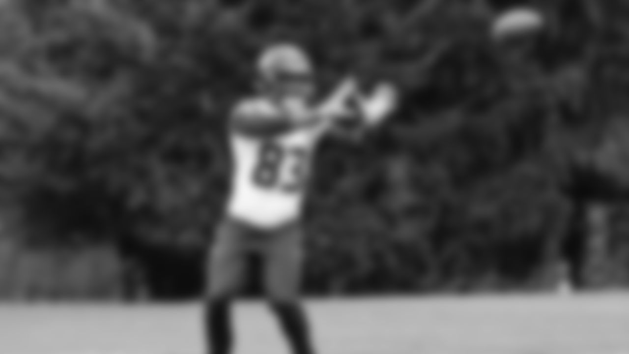 Seahawks wide receiver Dareke Young (83) practiced on Wednesday, January 1, 2026 at the Virginia Mason Athletic Center.