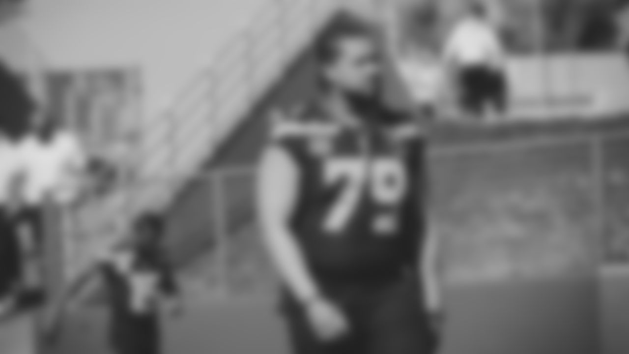 Seahawks tackle Amari Kight (79) during the Super Bowl LX team photo on February 7, 2026.