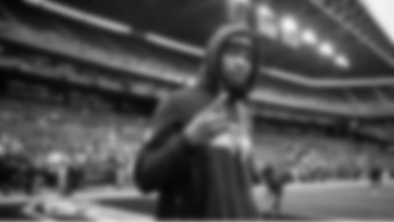 Seahawks safety Nick Emmanwori takes the field for early warmups.