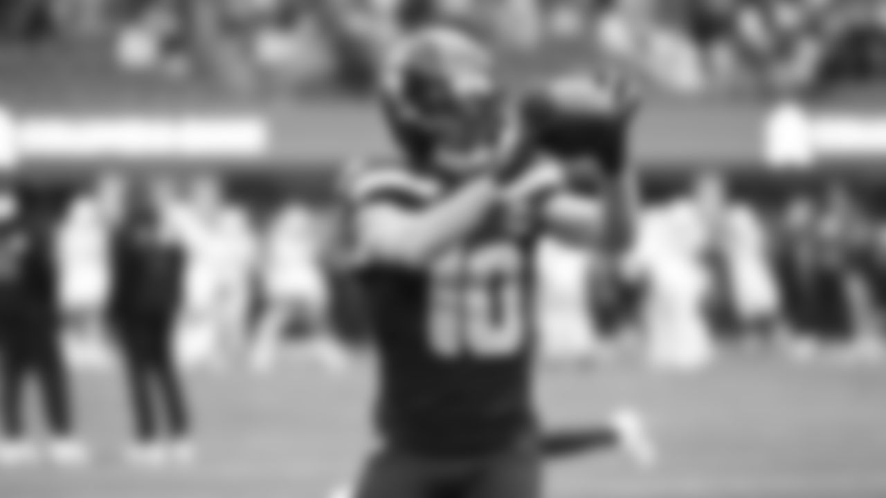 Seahawks wide receiver Cooper Kupp (10) warms up at Lumen Field for the Week 15 matchup vs. the Indianapolis Colts.