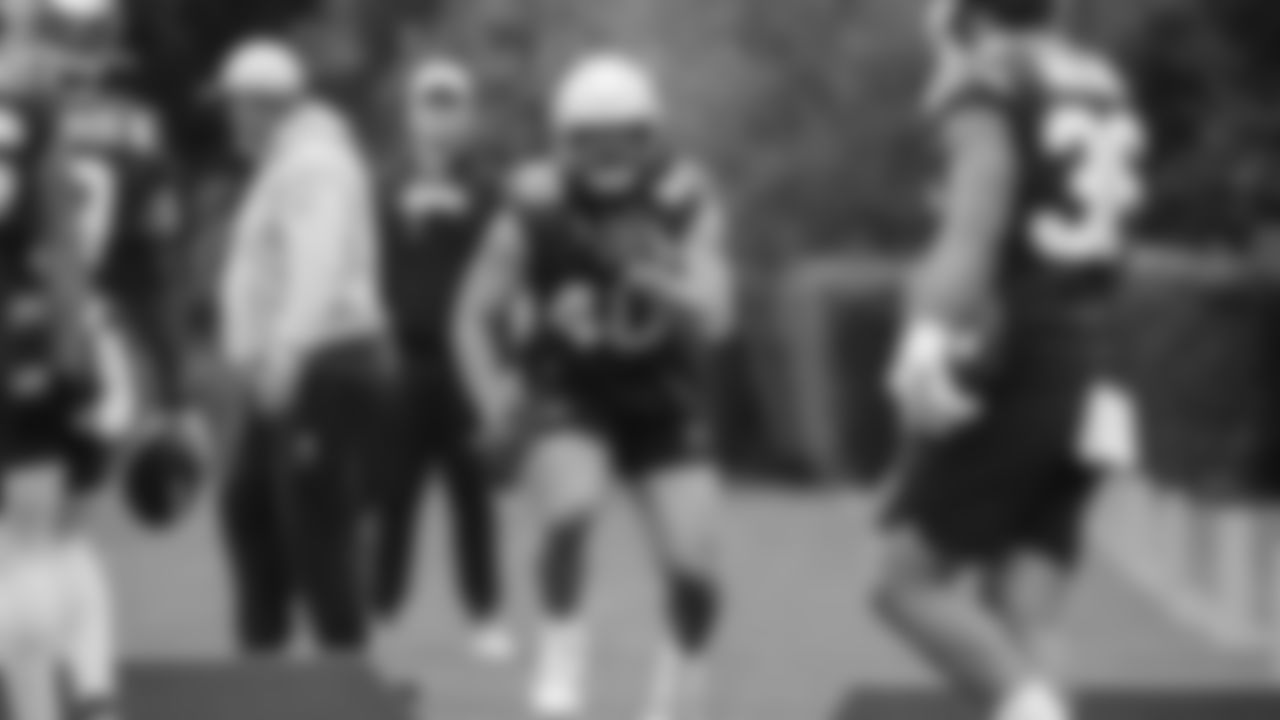 Seahawks fullback Robbie Ouzts (40) practiced on Thursday, October 30, 2025 at the Virginia Mason Athletic Center.