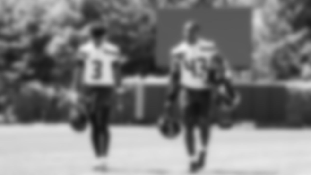 Seahawks safety Nick Emmanwori (3) and linebacker Seth Coleman (43) participated in a workout on day six of OTAs on Thursday, June 5, 2025 at the Virginia Mason Athletic Center.