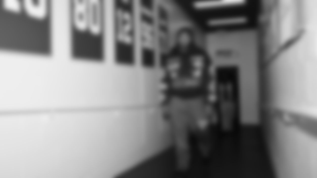 Seahawks nose tackle Bubba Thomas (69) arrived at Lumen Field for the Week 15 matchup vs. the Indianapolis Colts.