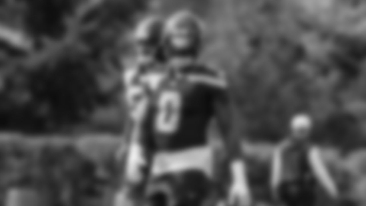 Seahawks defensive end DeMarcus Lawrence (0) practiced on Thursday, October 9, 2025 at the Virginia Mason Athletic Center.