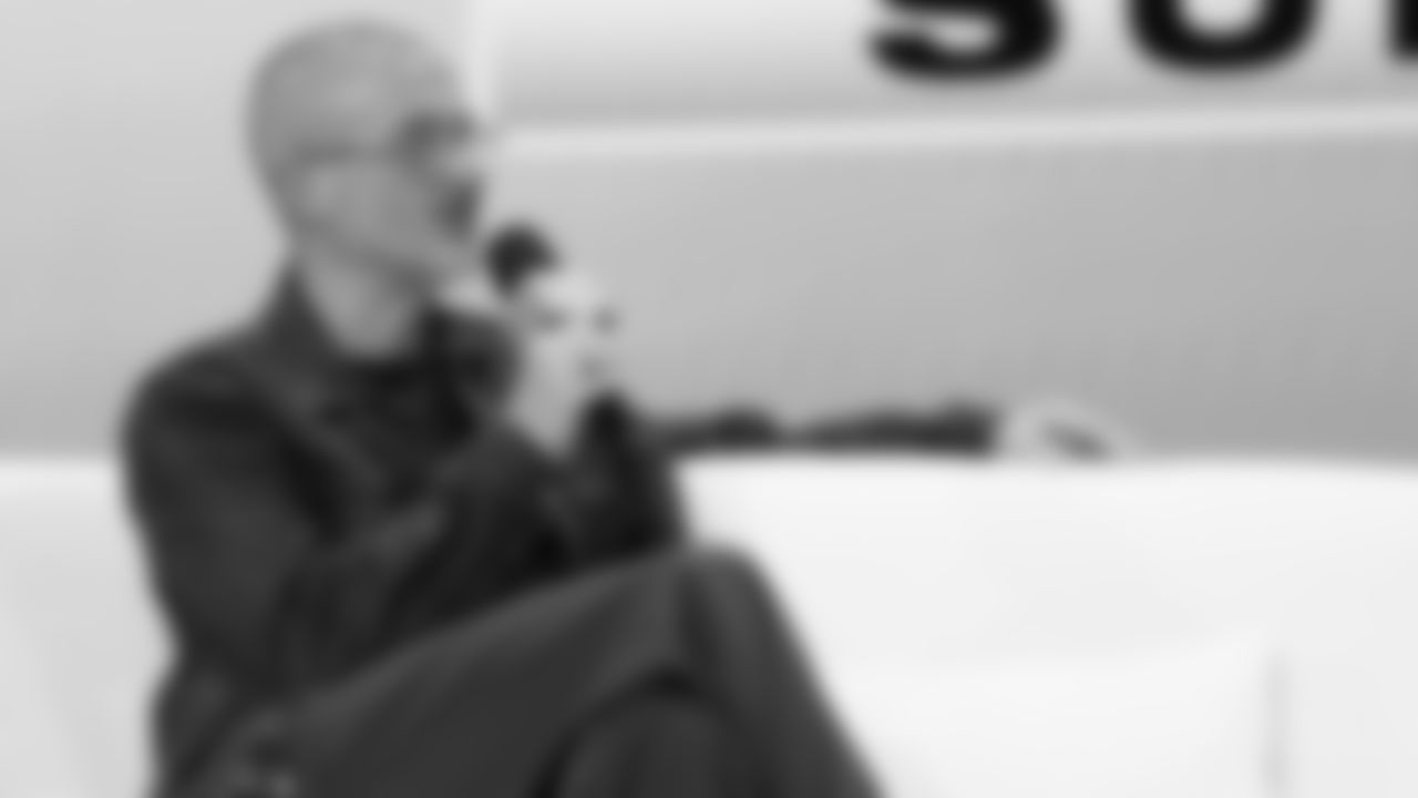 Apple Music's Zane Lowe speaks at the Apple Music Halftime Show press conference ahead of the Super Bowl 60 football game on Thursday, February 5, 2026 in San Francisco. (Kathryn Riley/NFL)