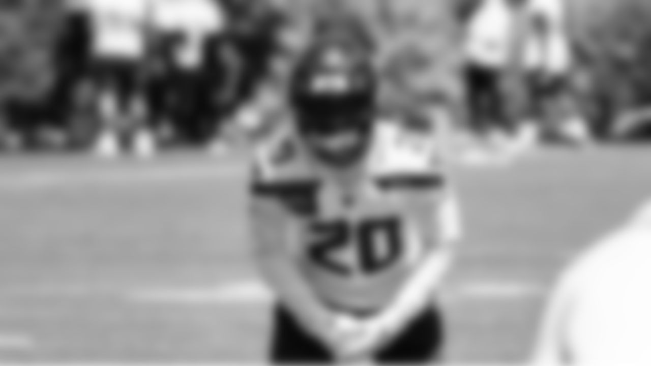 Seahawks safety Julian Love (20) participated in a workout on day one of OTAs on Tuesday, May 27, 2025 at the Virginia Mason Athletic Center.