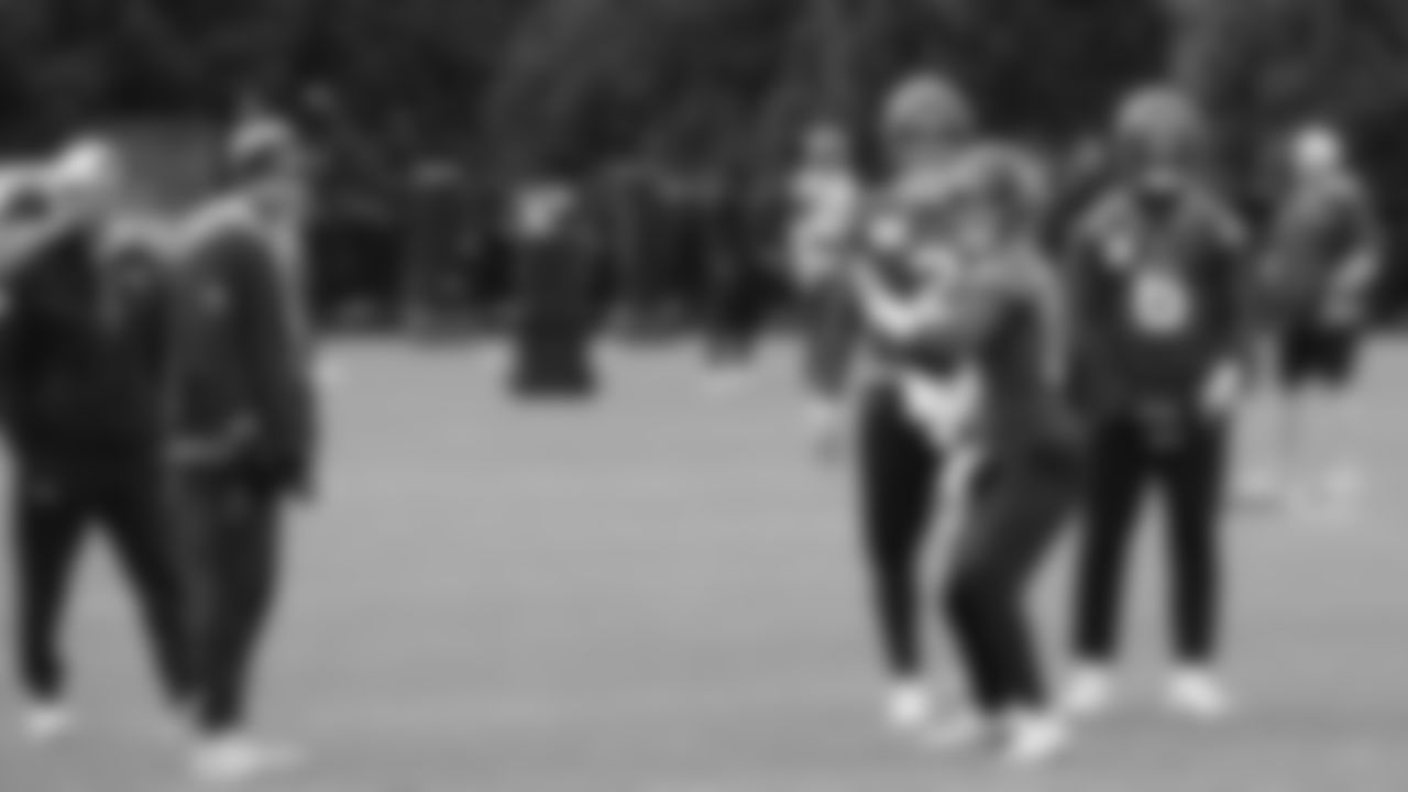 Seahawks quarterback Sam Darnold (14) practiced on Thursday, January 8, 2026 at the Virginia Mason Athletic Center.