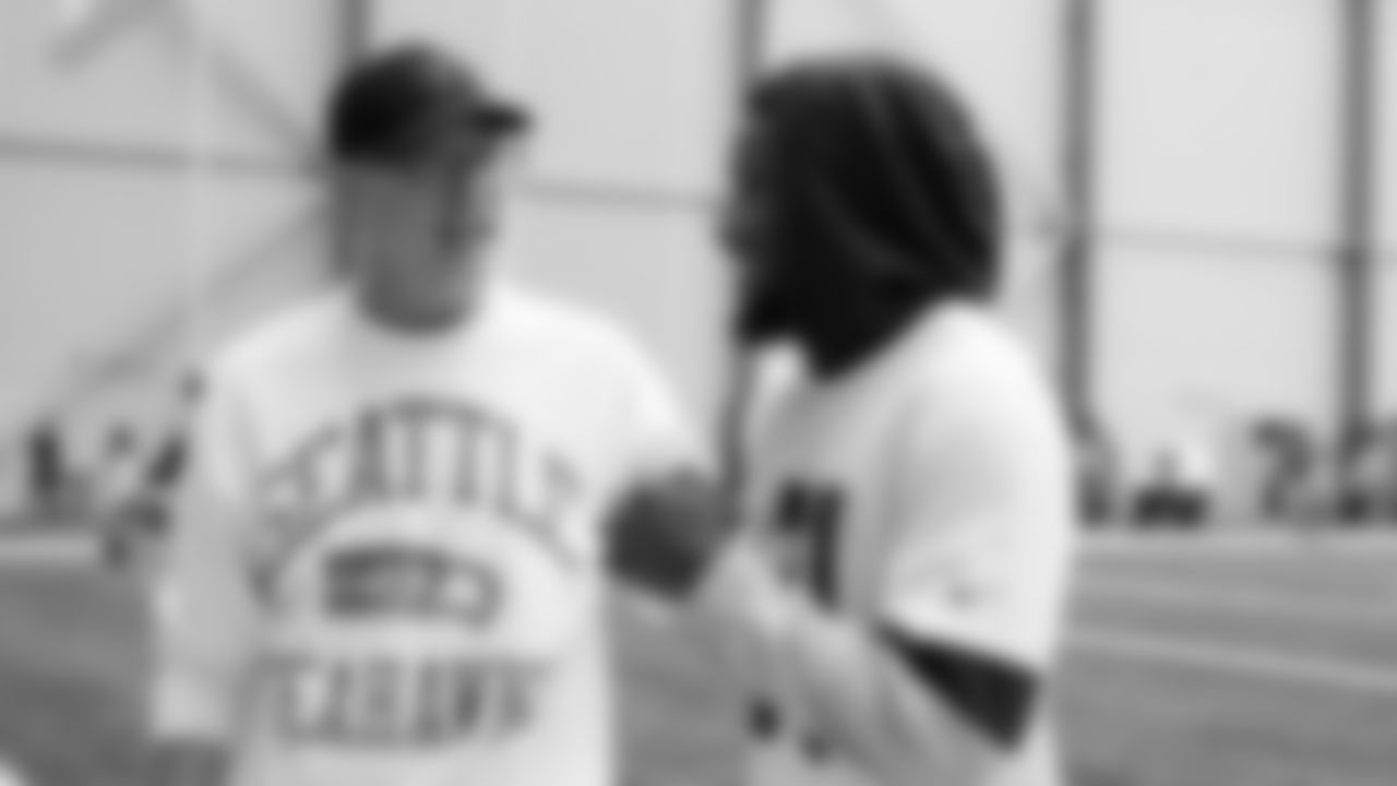 Actor Matthew Lillard visited Seahawks practice on August 6, 2025 at the Virginia Mason Athletic Center.