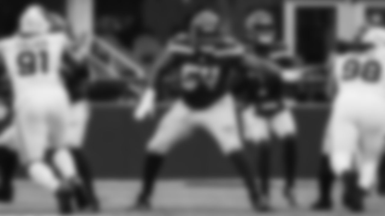Seahawks guard Christian Haynes (64)
