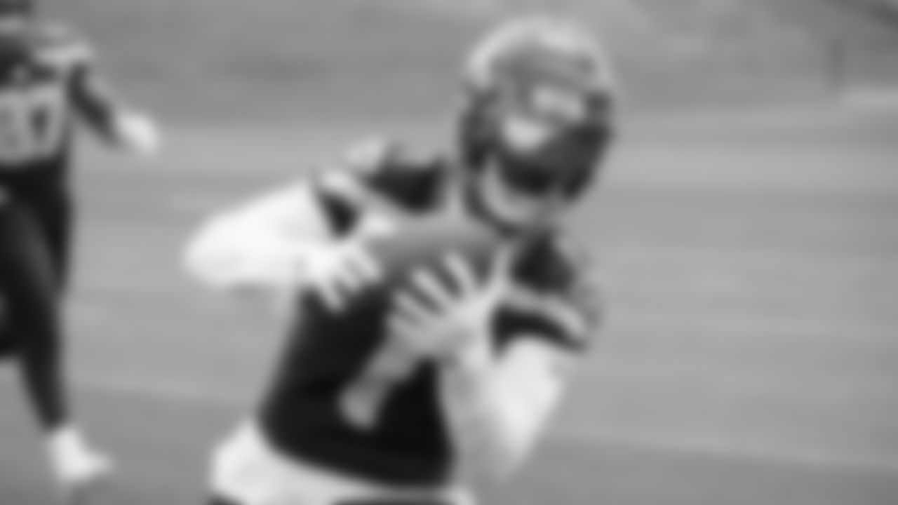 Seahawks wide receiver Marquez Valdes-Scantling (1) participated in a workout on day five of OTAs on Wednesday, June 4, 2025 at the Virginia Mason Athletic Center.