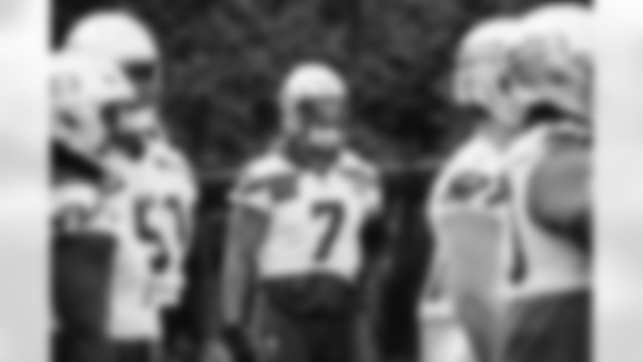 Seahawks linebacker Uchenna Nwosu (7) practiced on Friday, October 3, 2025 at the Virginia Mason Athletic Center.