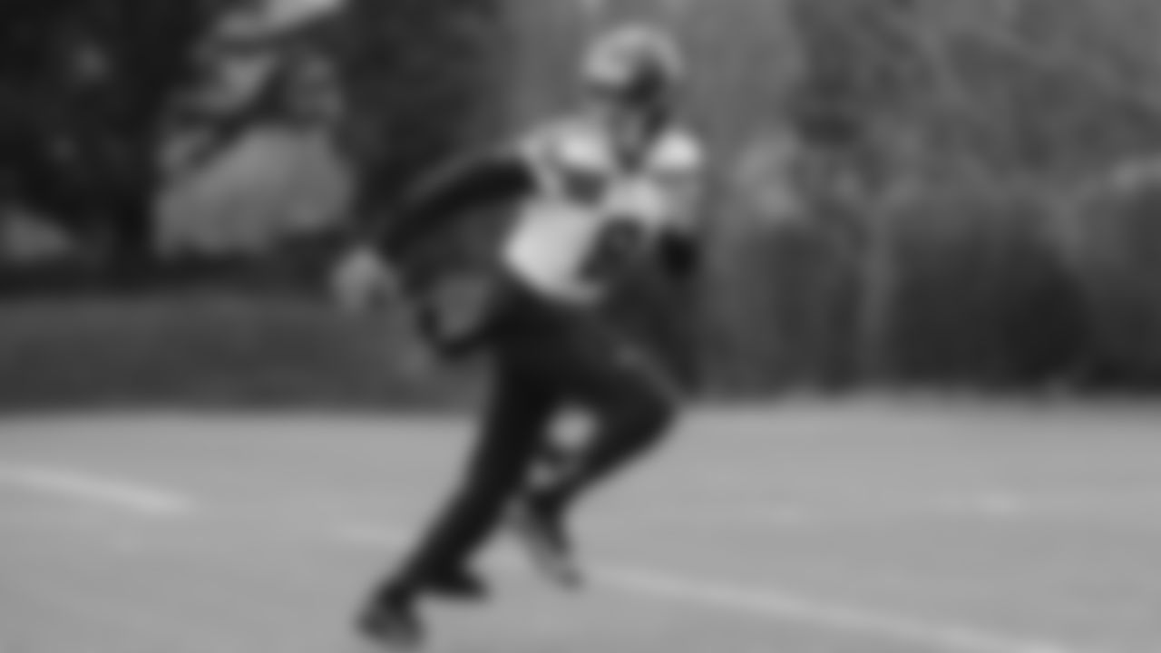 Seahawks safety Coby Bryant (8) practiced on Wednesday, January 14, 2026 at the Virginia Mason Athletic Center.