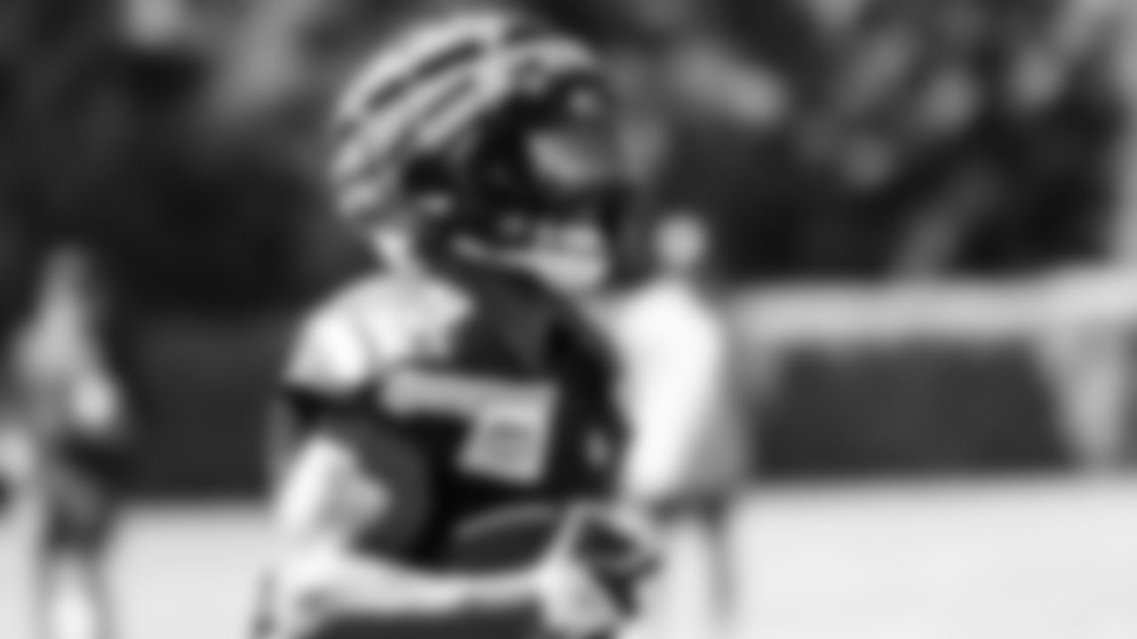 Seahawks running back Kenneth Walker III (9) practiced on August 12, 2025 at the Virginia Mason Athletic Center.