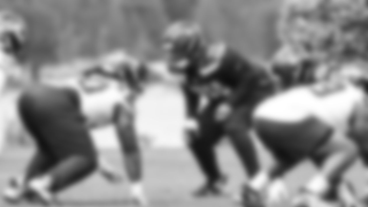 Seahawks tackle Josh Jones (74) participated in a workout on day two of OTAs on Thursday, May 29, 2025 at the Virginia Mason Athletic Center.
