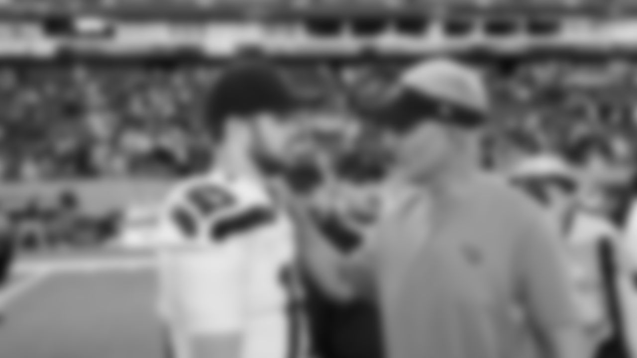 Seahawks celebrate the 30-24 win over the Tennessee Titans at Nissan Stadium on November 23, 2025.