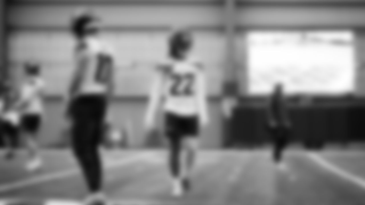 Seahawks wide receiver Rashid Shaheed (22) practiced on Friday, November 14, 2025 at the Virginia Mason Athletic Center.