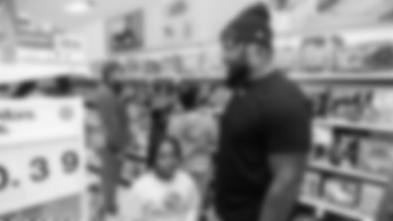 Seahawks offensive lineman Josh Jones was joined by fellow offensive linemen as they hosted a holiday shopping spree for kids from the Boys & Girls Club on December 9, 2025.