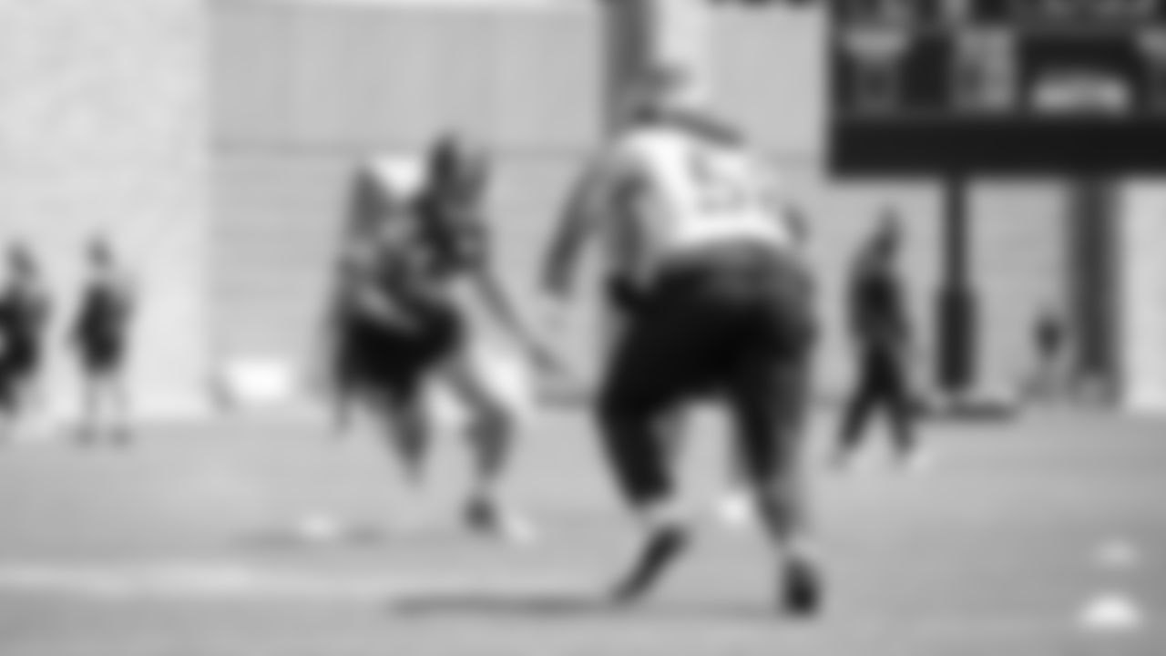 Seahawks fullback Brady Russell (38) participated in a workout on day six of OTAs on Thursday, June 5, 2025 at the Virginia Mason Athletic Center.
