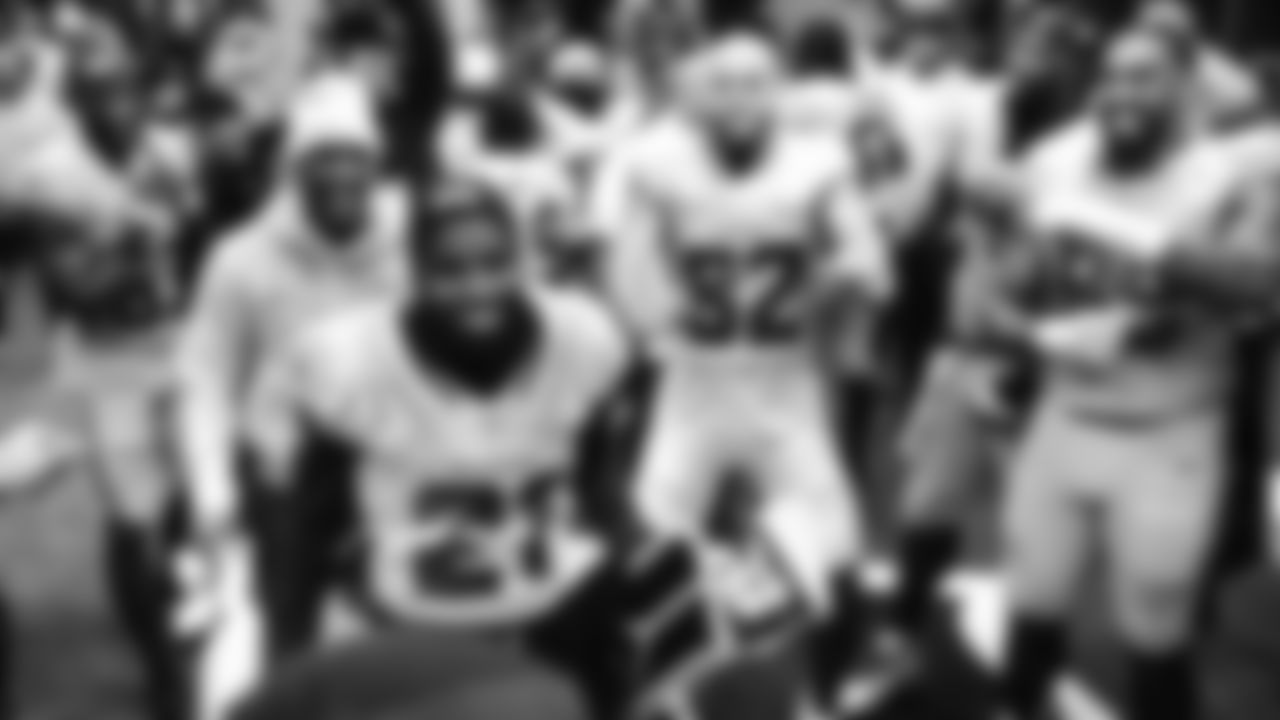 The Seahawks celebrated the 38-37 overtime-win vs. the L.A. Rams in Week 16.