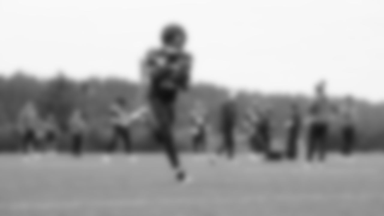 Seahawks tight end Elijah Arroyo (18) practiced on Tuesday, January 13, 2026 at the Virginia Mason Athletic Center.