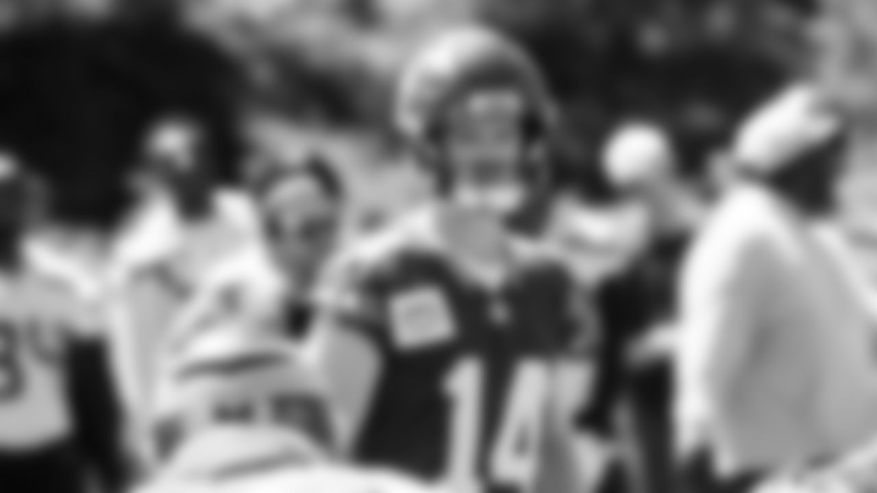 Seahawks quarterback Sam Darnold (14) participated in a workout on day one of minicamp on Tuesday, June 10, 2025 at the Virginia Mason Athletic Center.