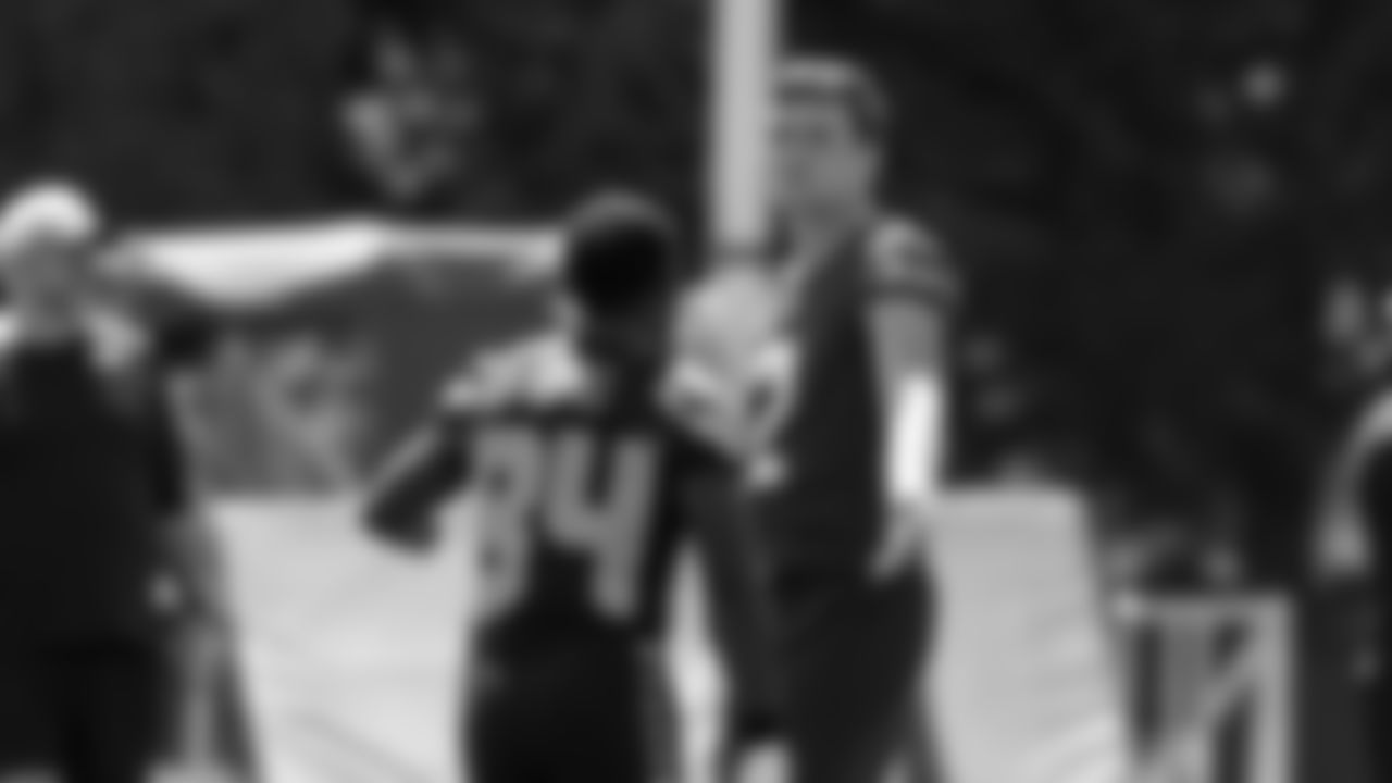 Seahawks quarterback Drew Lock (2) and wide receiver Steven Sims (84) participated in a workout on day six of OTAs on Thursday, June 5, 2025 at the Virginia Mason Athletic Center.