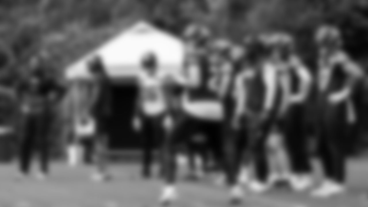 Seahawks quarterback Drew Lock (2) participated in a workout on day two of OTAs on Thursday, May 29, 2025 at the Virginia Mason Athletic Center.