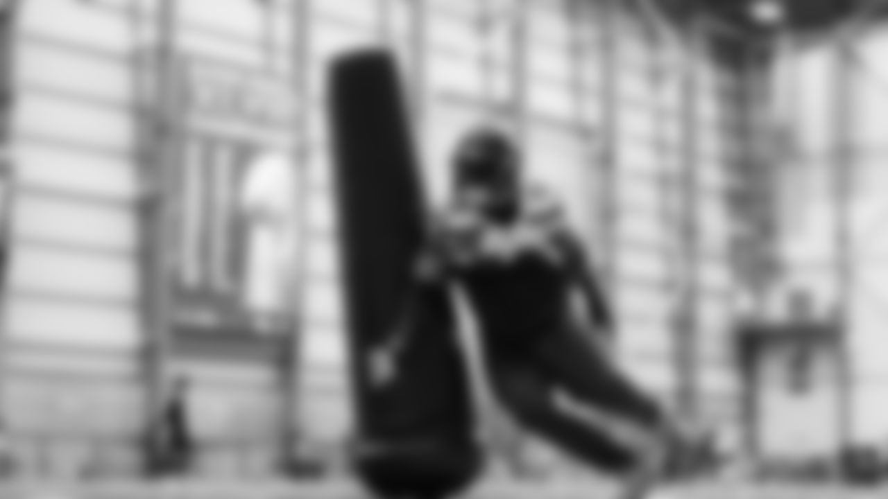 Seahawks linebacker Derick Hall (58) practiced on Thursday, November 6, 2025 at the Virginia Mason Athletic Center.