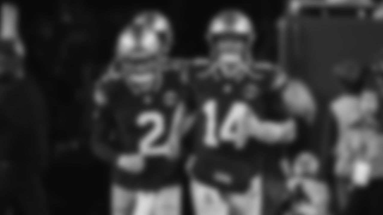 Seahawks quarterback Sam Darnold (14) at the Washington Commanders in Week 9.