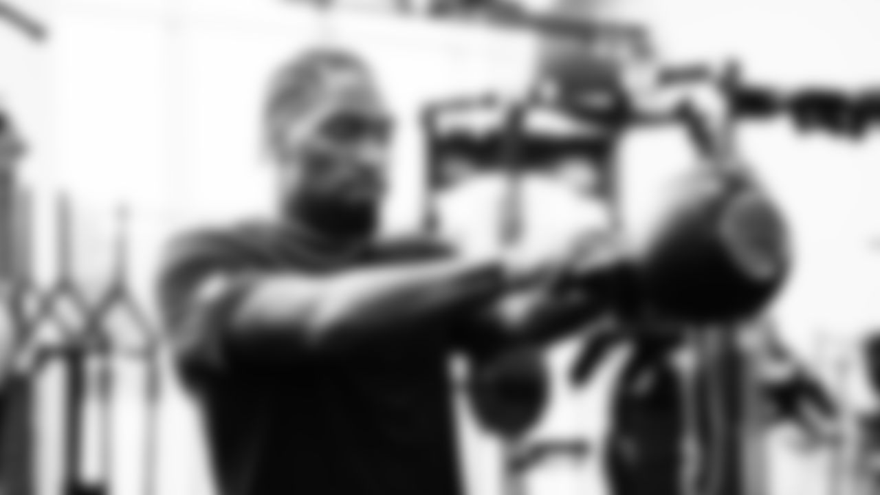 Seahawks defensive end DeMarcus Lawrence (0) worked out on Monday, January 12, 2026 at the Virginia Mason Athletic Center.