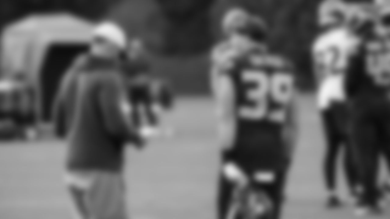 Seahawks safety Ty Okada (39) practiced on Thursday, October 9, 2025 at the Virginia Mason Athletic Center.