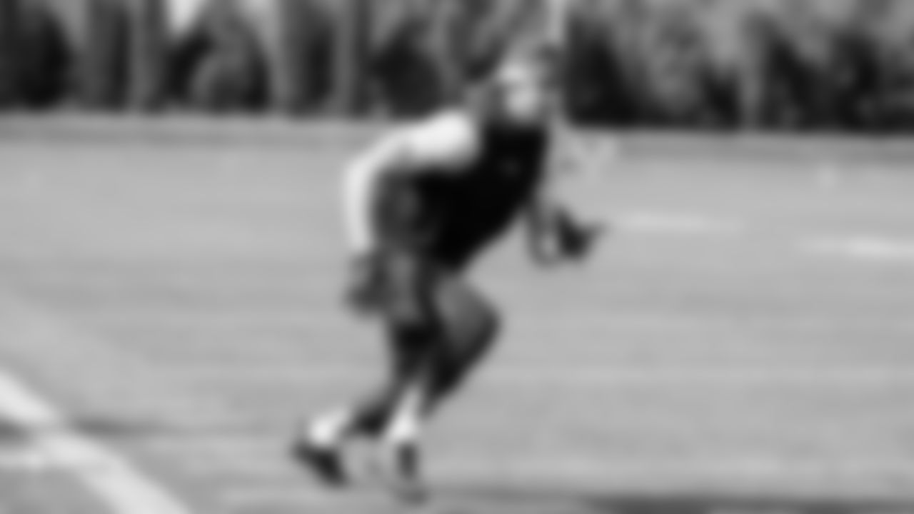 Seahawks tight end AJ Barner (88) participated in a workout on May 12, 2025 at the Virginia Mason Athletic Center.
