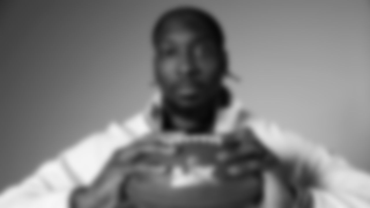 Seahawks defensive end DeMarcus Lawrence (0) during Super Bowl LX Opening Night media day on February 2, 2026.