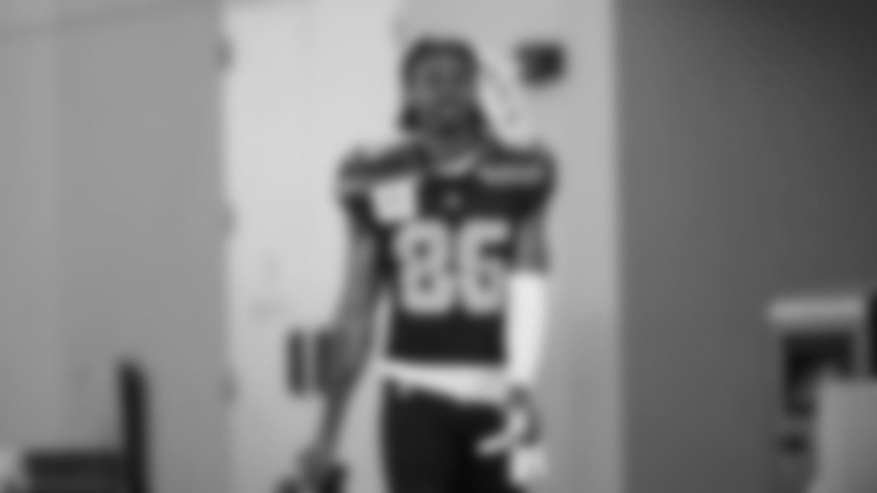 Seahawks wide receiver Ricky White III (86) practiced on Wednesday, February 4, 2026 in San Jose, California.