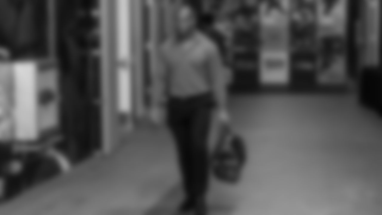 Seahawks running back Kenneth Walker III (9) arrived at Lumen Field for the Week 13 matchup vs. the Minnesota Vikings.