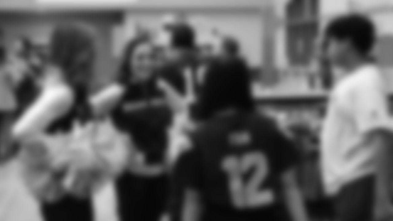 The Seahawks visited BELONG Partners at McKnight Middle School in Renton, WA. as part of the grant announcement on December 10, 2025.