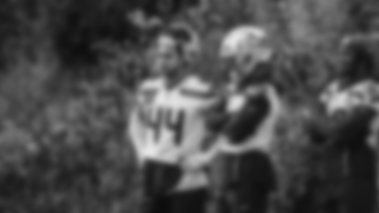 Seahawks linebacker Chazz Surratt (44) practiced on Friday, October 31, 2025 at the Virginia Mason Athletic Center.