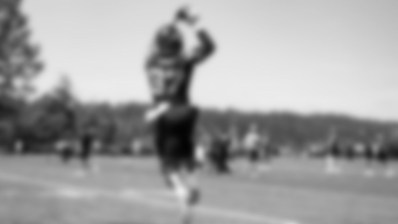 Seahawks tight end Noah Fant (87) participated in a workout on day two of minicamp on Wednesday, June 11, 2025 at the Virginia Mason Athletic Center.