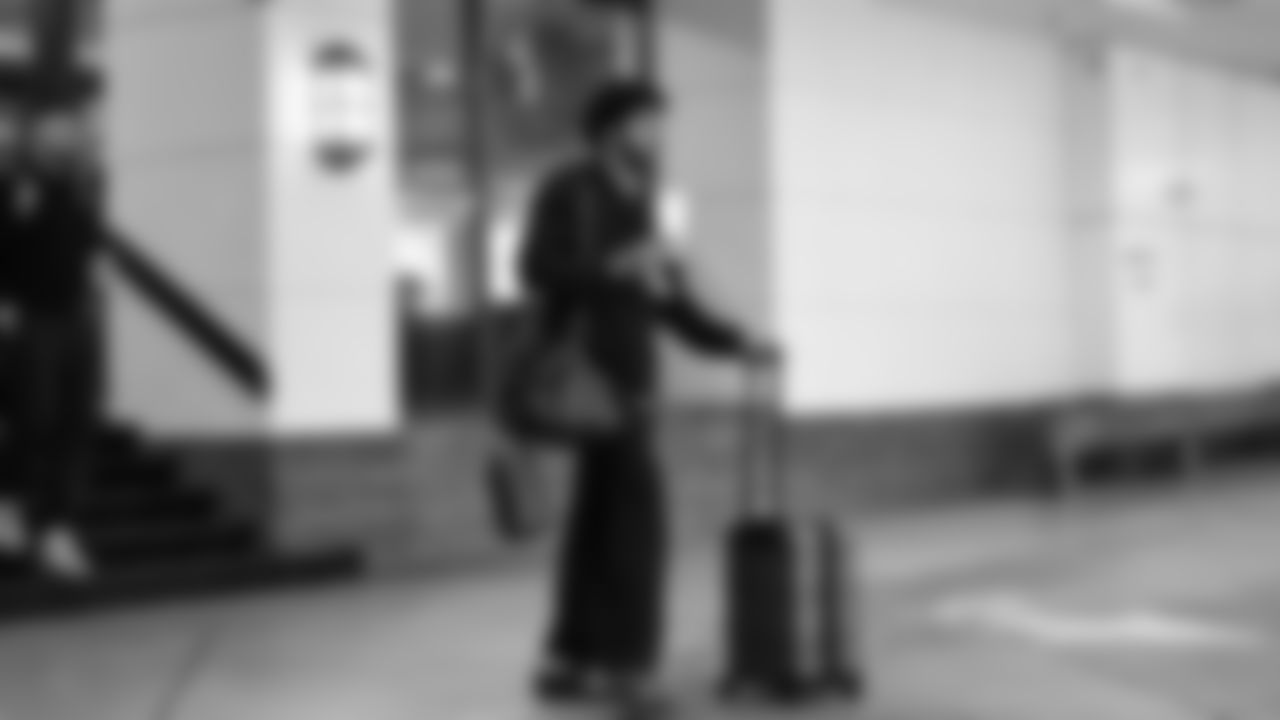 Seahawks cornerback Josh Jobe (29) departed the team hotel for the Week 14 matchup vs. the Atlanta Falcons.