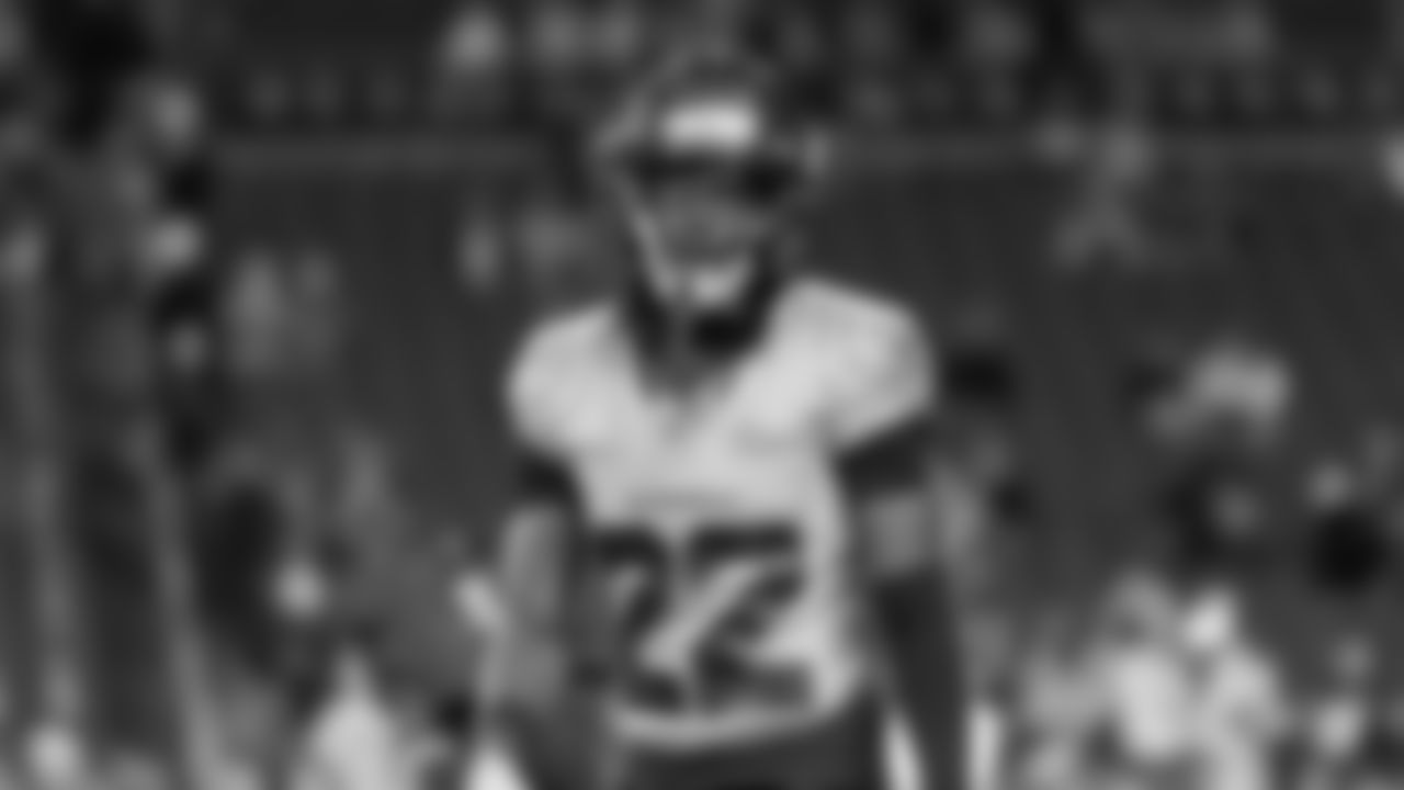 Seahawks wide receiver Rashid Shaheed (22) warms up at Lumen Field for the Week 16 matchup vs. the L.A. Rams.