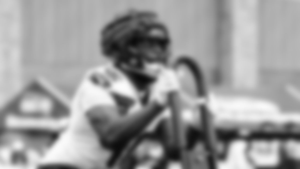 Seahawks linebacker D'Eryk Jackson (46) practiced on day three of training camp on July 25, 2025 at the Virginia Mason Athletic Center.