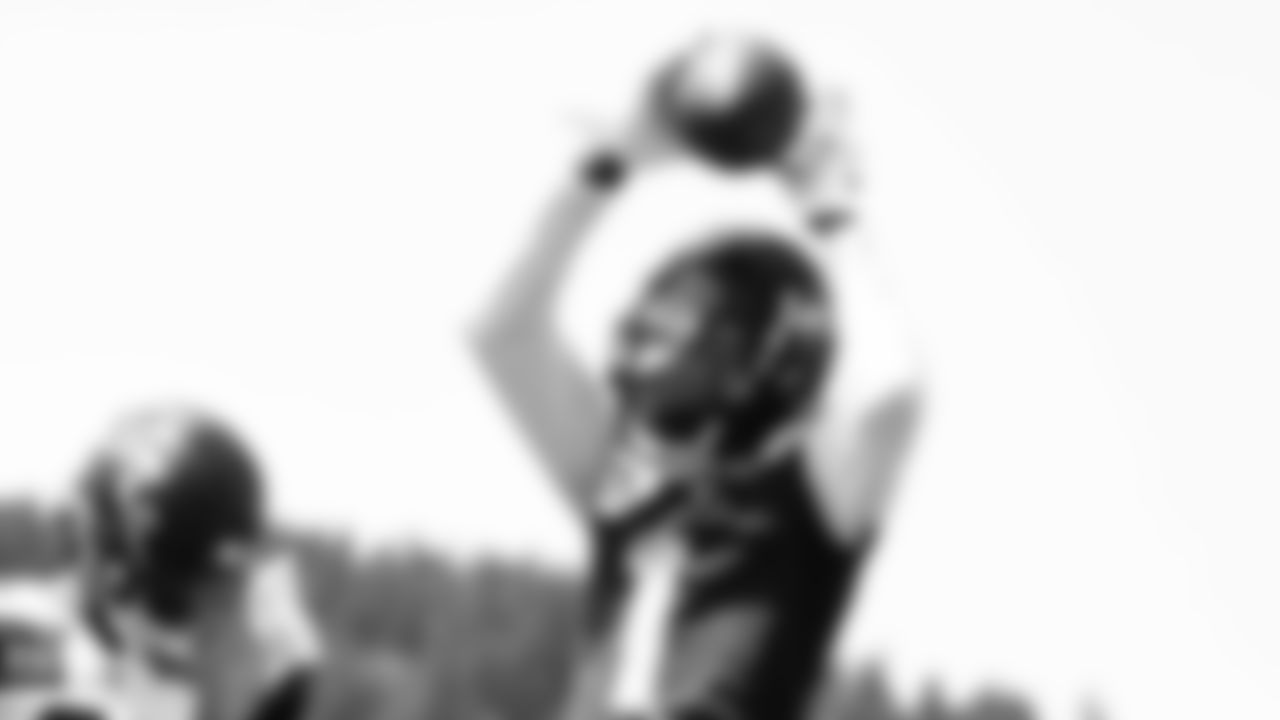 Seahawks wide receiver Marquez Valdes-Scantling (1) participated in a workout on day four of OTAs on Monday, June 2, 2025 at the Virginia Mason Athletic Center.