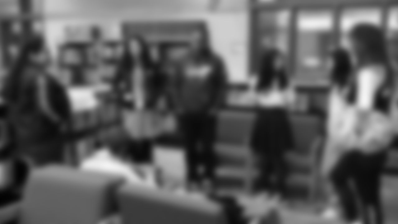 The Seahawks visited BELONG Partners at McKnight Middle School in Renton, WA. as part of the grant announcement on December 10, 2025.