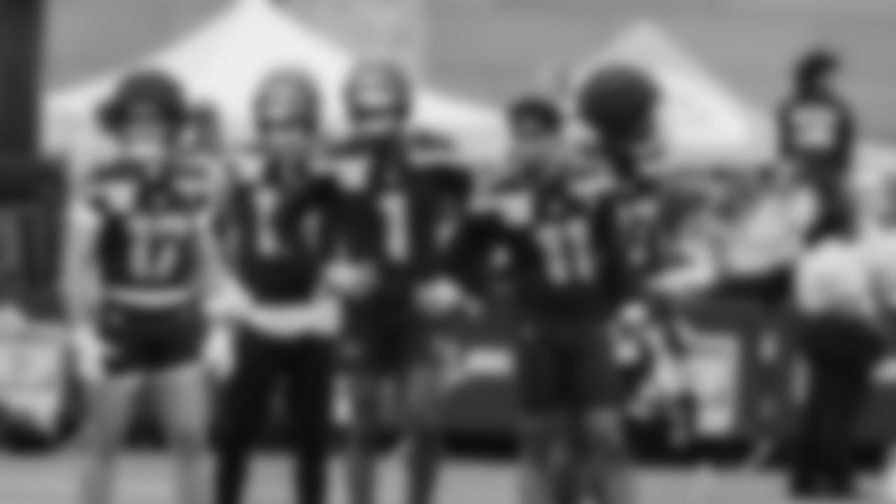 Seahawks wide receivers practiced on day three of training camp on July 25, 2025 at the Virginia Mason Athletic Center.