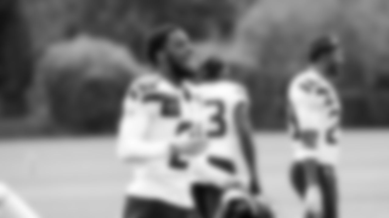 Seahawks cornerback Devon Witherspoon (21) practiced on day three of training camp on July 25, 2025 at the Virginia Mason Athletic Center.