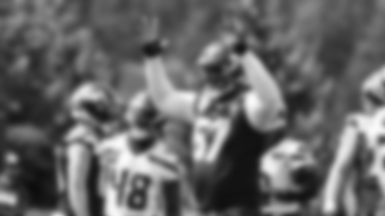 Seahawks tackle Charles Cross (67) participated in a workout on day five of OTAs on Wednesday, June 4, 2025 at the Virginia Mason Athletic Center.